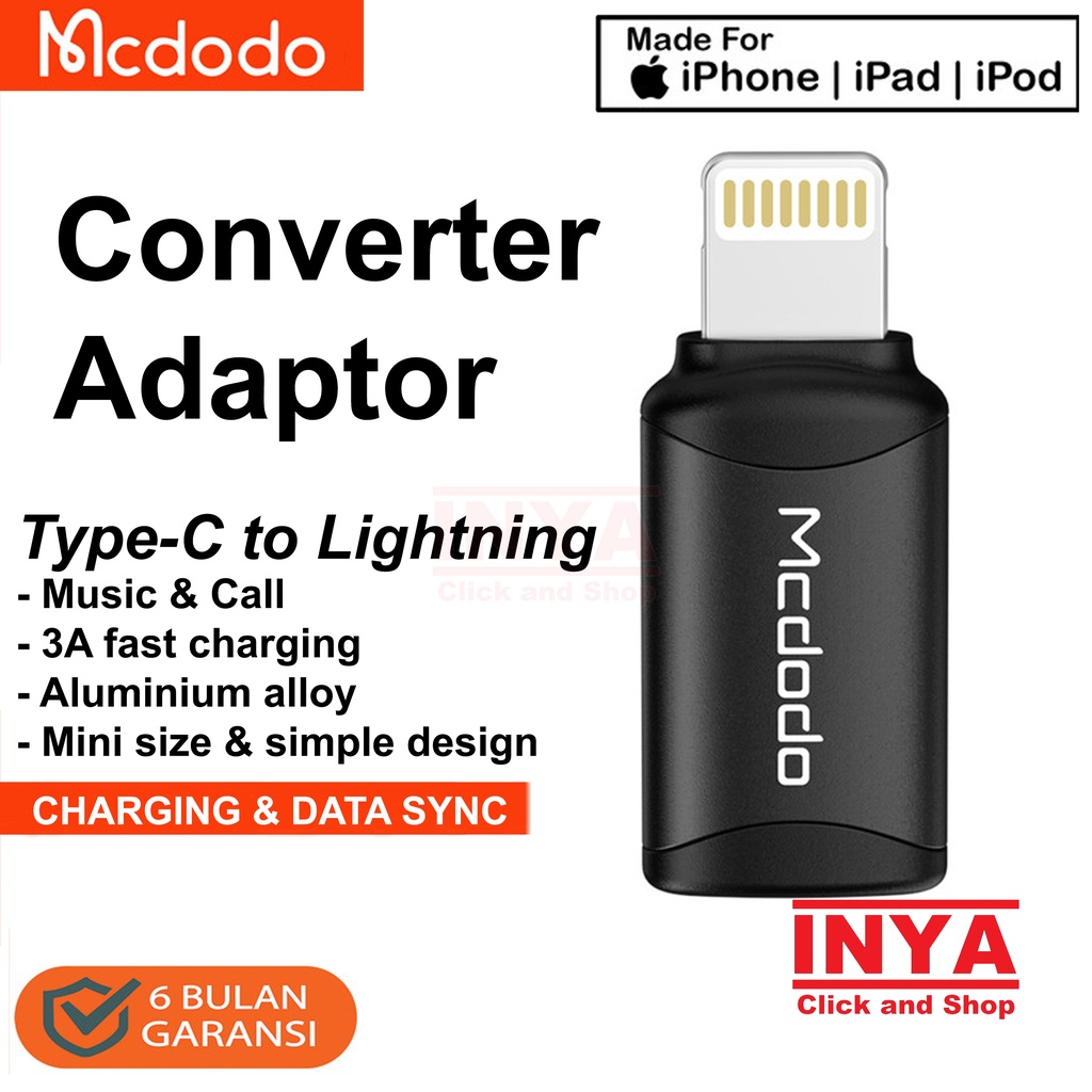 MCDODO OT-7680 OTG ADAPTER Type C to Lightning - Connector - Konverter iPhone