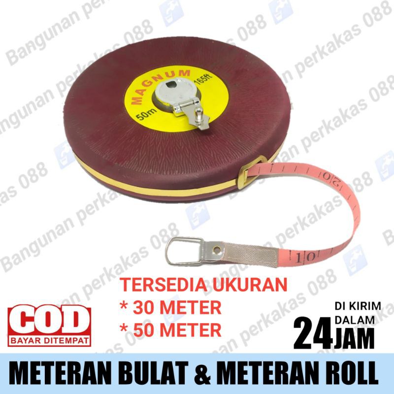 METERAN BULAT VARIAN 30-50M-METERAN ROLL MURAH-METERAN BAGUS-METERAN TANAH