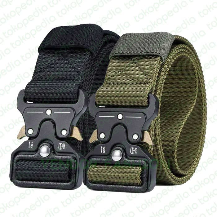 Miluota Tali Ikat Pinggang Canvas Military Tactical 125cm Fast Unlocking Buckle Cepat Praktis Nyaman Kanvas Belt Men Fashion Accessories Gesper Sabuk Celana Ban Pinggang Outdoor Activities Army Pelengkap Busana Rapi s8205