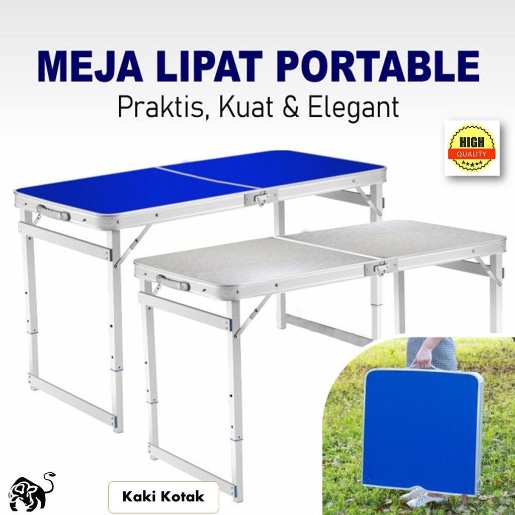 Meja Lipat Koper Portable Kaki Kotak Meja Lipat HPL 