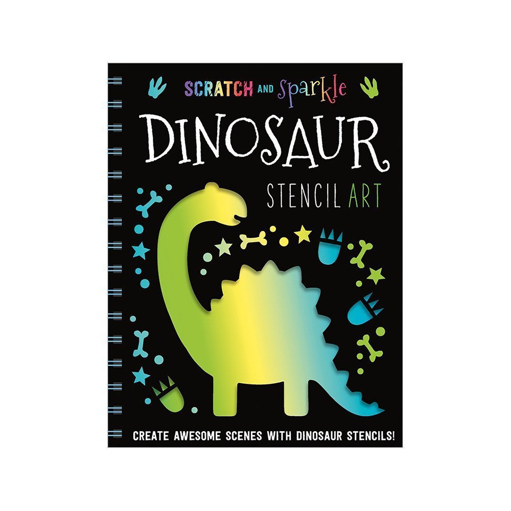 Scratch &amp; Sparkle : Dinosaur Stencil Art