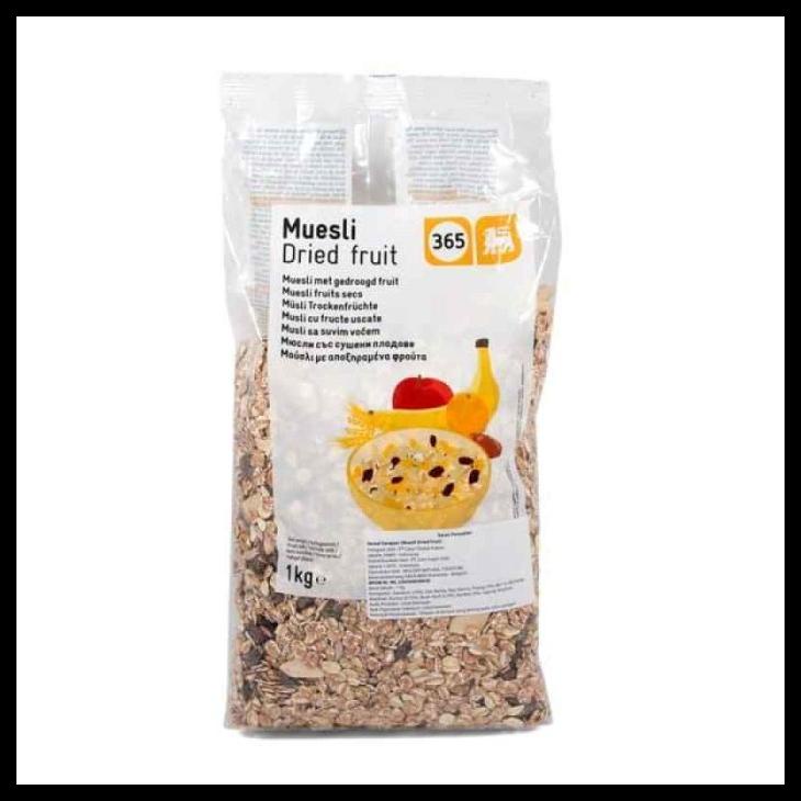 

[READY STOCK] MUESLI DRIED FRUIT HEALTHY 365 1KG, SEREAL, VEGAN FOOD INSTANT SNACKS