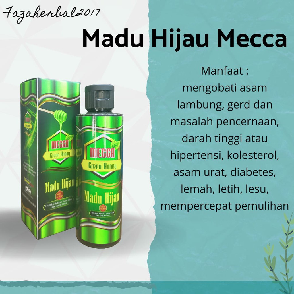 Madu Hijau Mecca Green Honey 210 gr