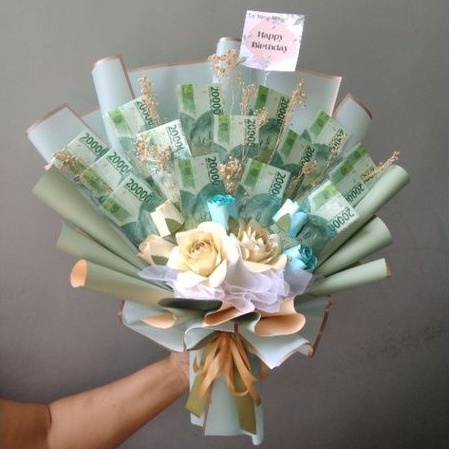 buket uang money bouquet buket bunga kado ulang tahun