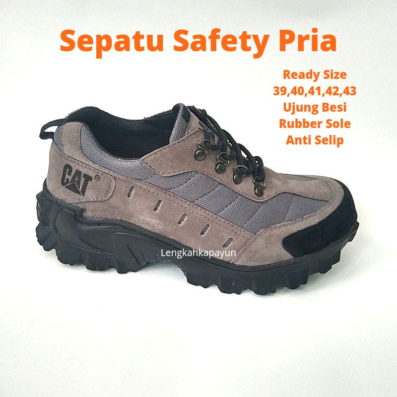 Sepatu Cat Safety Boots Pria Work Shoes Ujung Besi