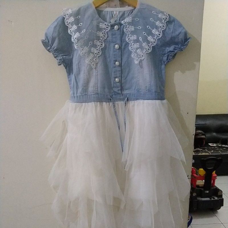 Dress jeans tutu anak