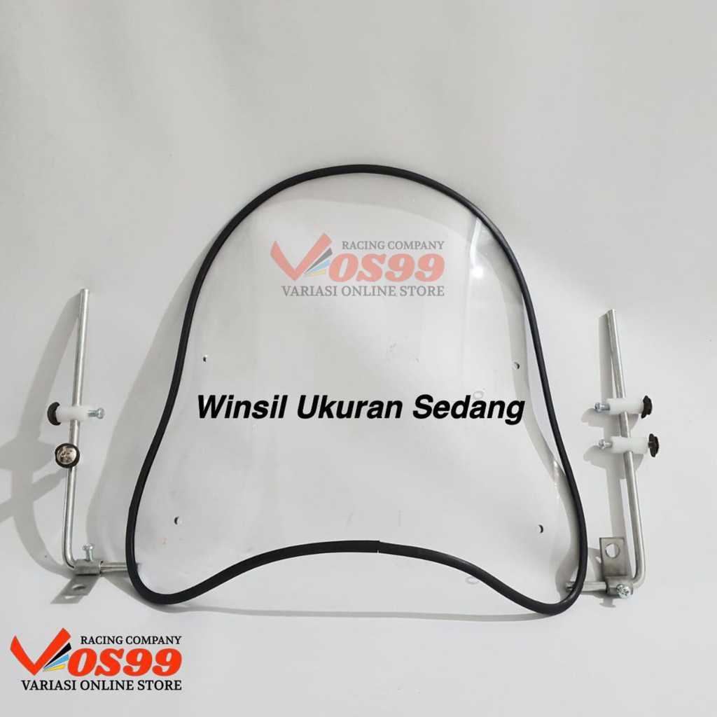 WINDSHIELD WINSIL / TAMENG PELINDUNG ANGIN DAN DEBU UNIVERSAL DI MOTOR MATIC HONDA YAMAHA