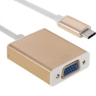 Usb3.1 Type-c male to vga female converter nyk 1080p for macbook - Konverter Usb-c to vga full hd