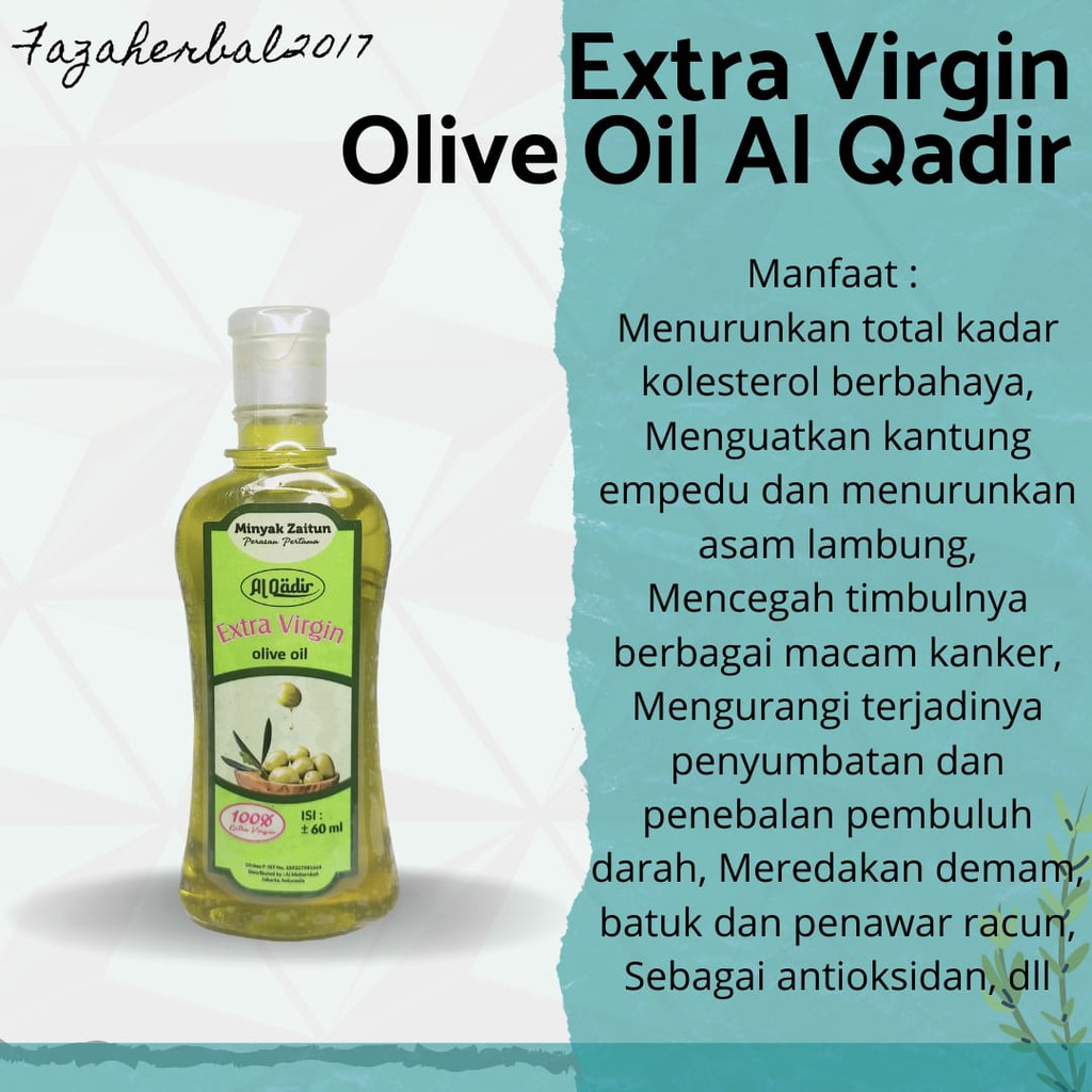 Minyak Zaitun 60 ml Extra Virgin Olive Oil Al Qadir