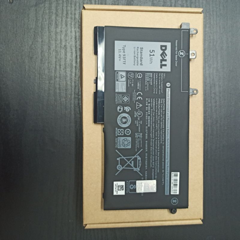 Original Baterai Laptop Dell 93FTF 51WH 11.4V