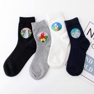 Kaos Kaki Wanita Motif Burung Lucu untuk Musim Gugur Kaos Kaki Wanita Motif Burung Lucu untuk Musim Gugur