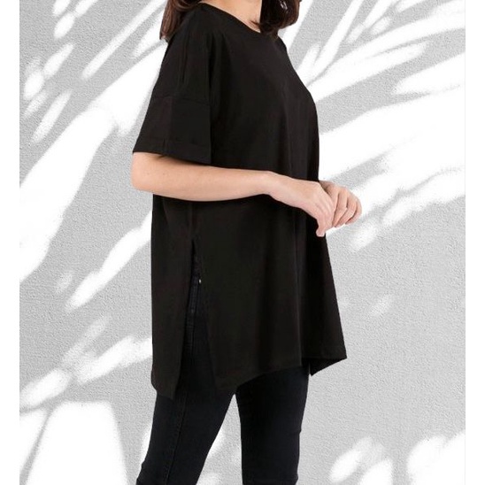 Tq88indonesia Fashion Blouse Wanita Terbaru / VIVIAN OVERSIZE SLIT BLOUSE / Blus / Baju Atasan Wanita Terbaru / Baju Belah Samping wanita