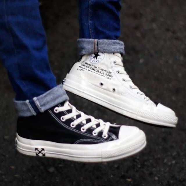 converse hi top off white