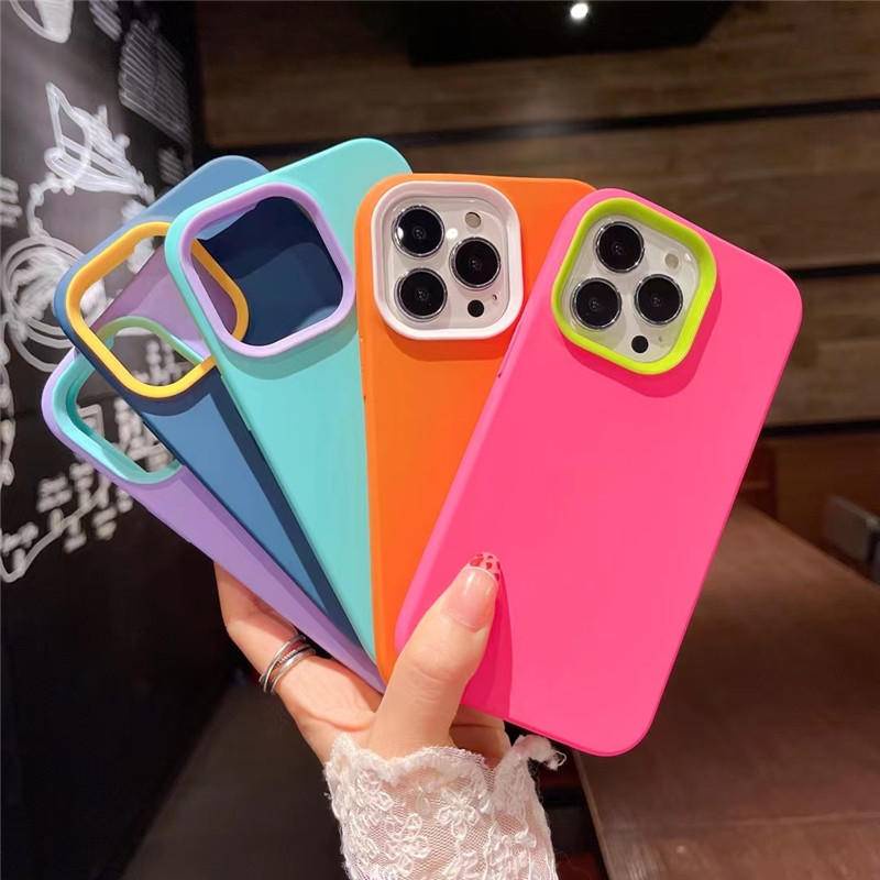 Case Pelindung Kamera Belakang Bahan Silikon Shockproof 3N1 Untuk iPhone 11 12 13 Pro Max