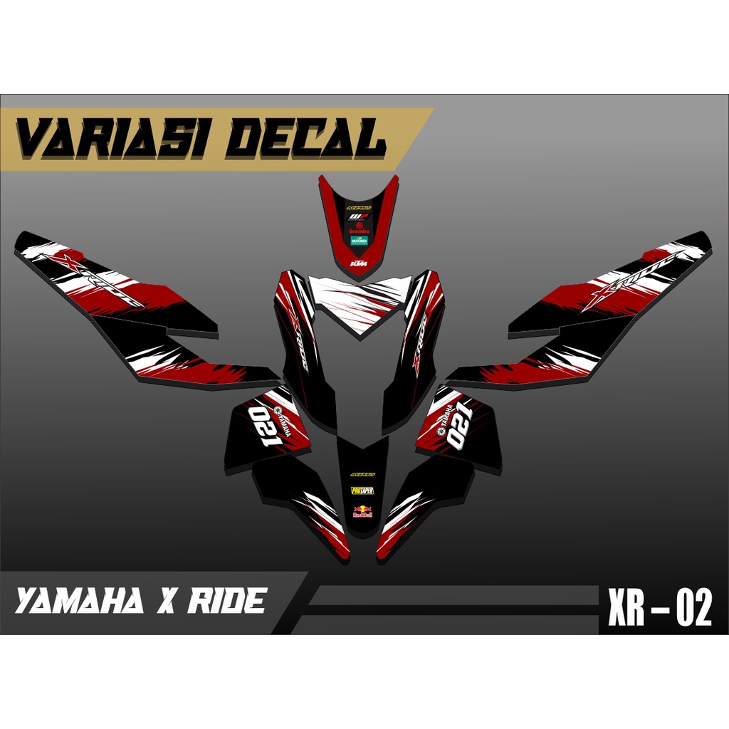 Decal X Ride  Full Body Stiker Full Body Desain Abstrack XR-02