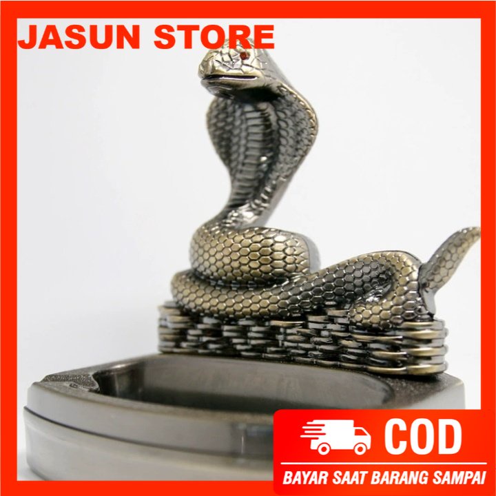 BISA COD! Asbak Plus Korek Api Mancis model COBRA Ashtray Lighter Hadiah Unik