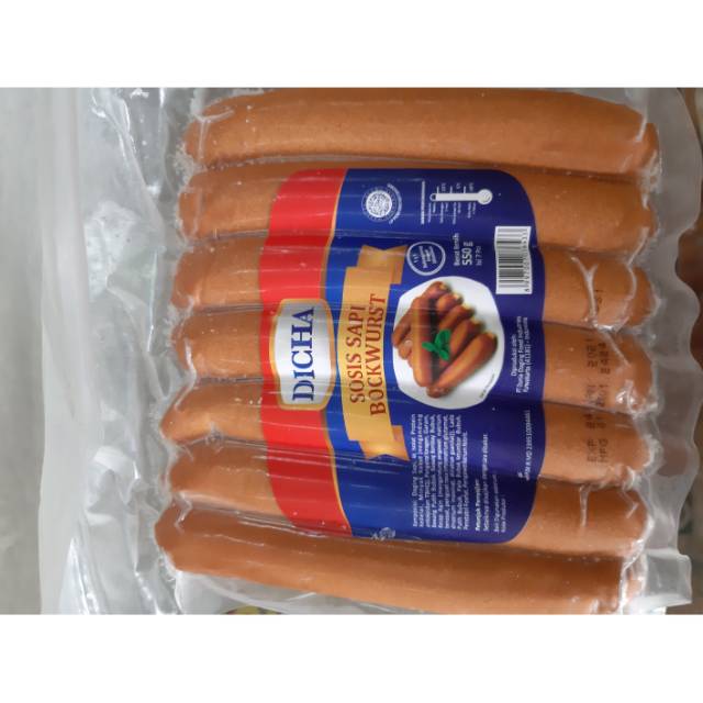 

Dicha sosis sapi Bockwurst