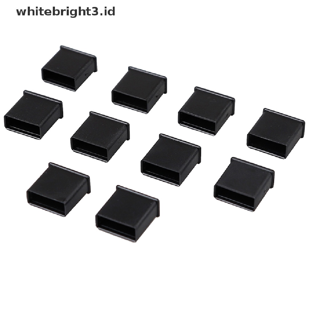 (whitebright3.id) 10pcs Tutup Pelindung plug USB male anti Debu Bahan Plastik