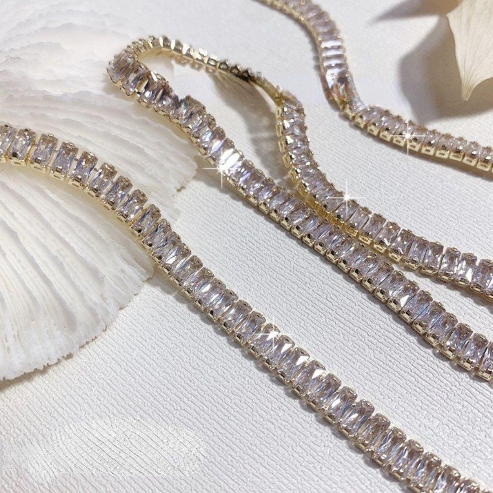 Mxbeauty Kuku Zirkon Rantai Fashion Gadis Wanita Emas Perak Manikur Aksesoris DIY Perhiasan Nail Art Charms