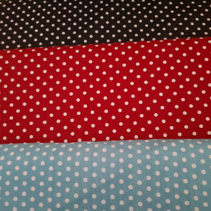 Kain Katun Perca Motif Polkadot