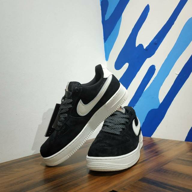 nike air force 1 suede black and white