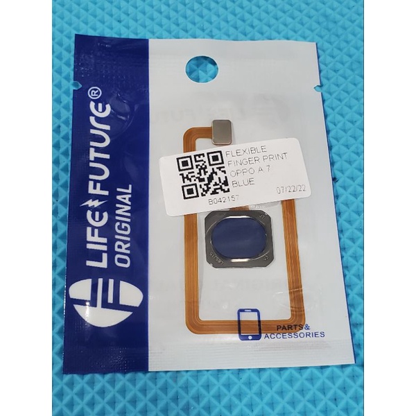 FLEXIBLE FINGER PRINT OPPO A7 BLUE & GOLD