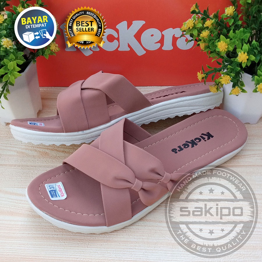 PROMO 6.6 SHOPEE MALL GREAT SALE MURAH LEBAY !! SANDAL SLOP WANITA KICKERS SALEM / SANDAL REMAJA SLOP PITA  KICKERS / SAKIP0