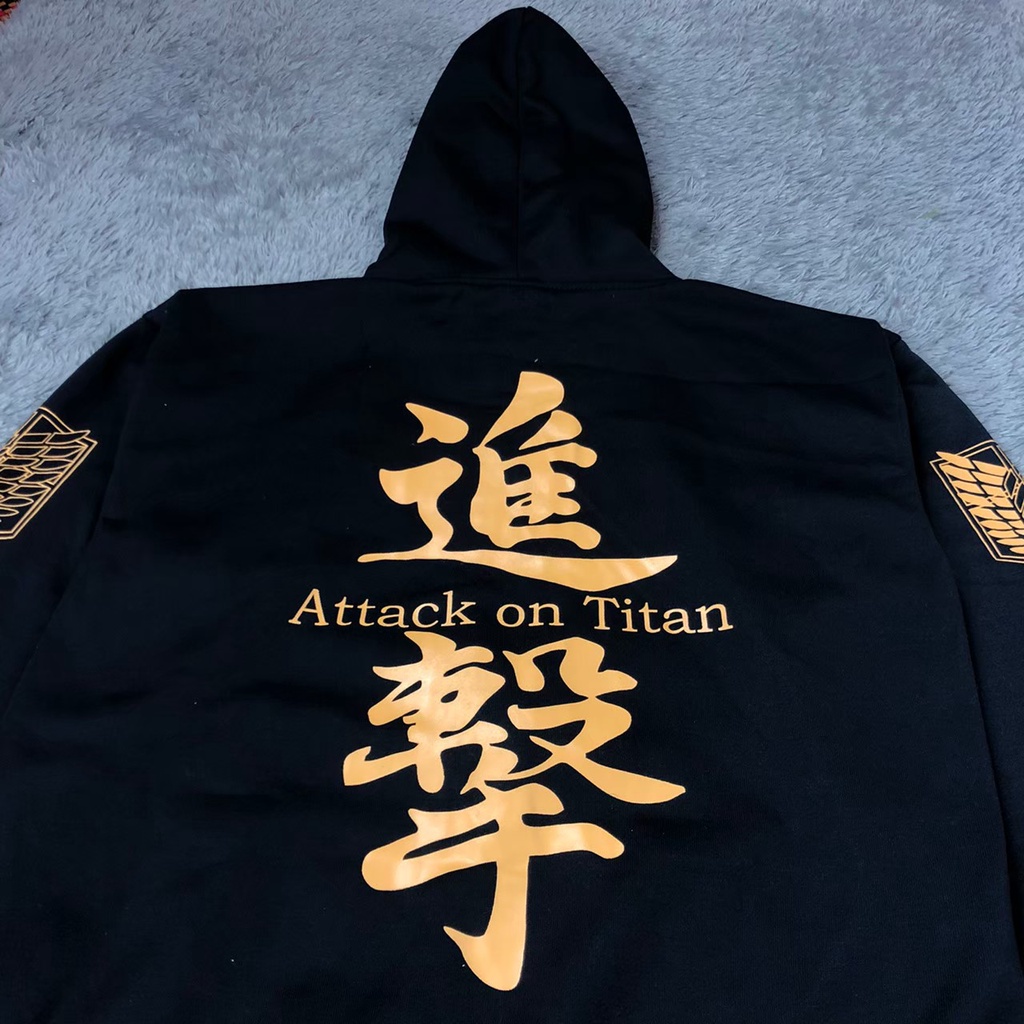 Jaket Anime AOT-ATTACK ON TITAN GOLD EDITION SHINGEKI NO KYOJIN / Jaket Sweater Anime Jepang COD