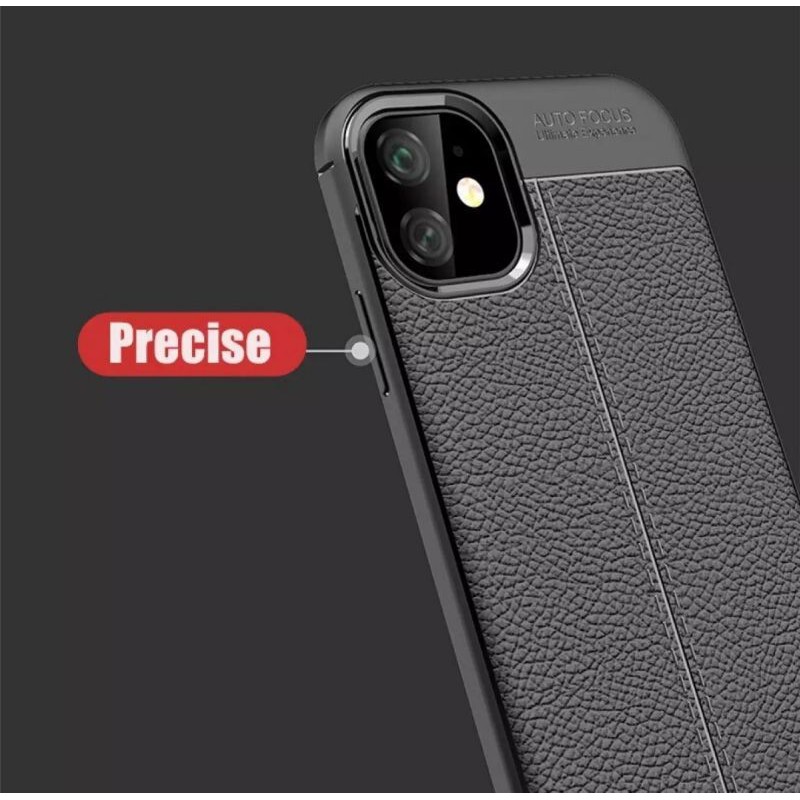 Iphone 11 11pro 11 Pro Max Silicon Autofocus Leather Softcase Casing Cover TPU Kulit jeruk