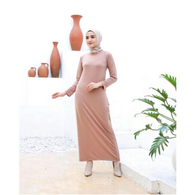 GAMIS MANSET LENGAN PANJANG SPANDEK||DALAMAN GAMIS/KAFTAN