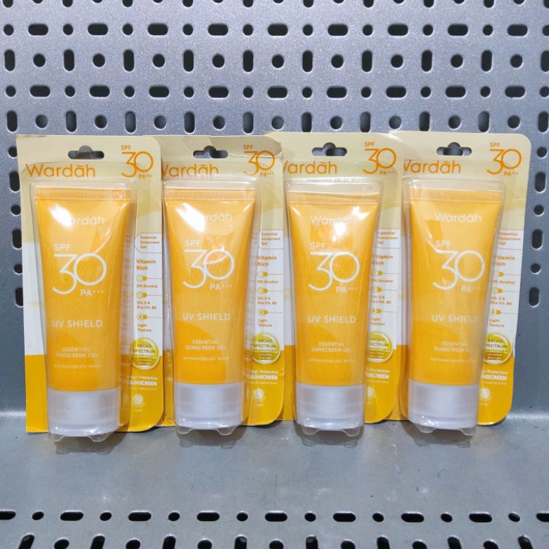 Wardah spf 30 uv shield 40ml / Wardah essential sunscreen gel / Wardah SPF / Wardah krim / Wardah / Wardah sunscreen