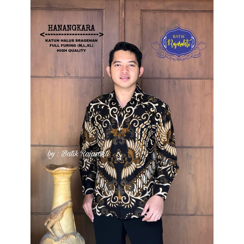 HANANGKARA RAJASAKTI KEMEJA BATIK SOLO PRIA LENGAN PANJANG LAPIS FURING ATASAN BATIK PREMIUM MODERN KATUN HALUS BAHUWIRYA  BANAMITRA BANAMITRA PUTIH BANGSAWAN BAYU PUTRA BERLIAN BIRU BHARATAYUDA BIMASENA BIRENDRA BIRU INDAH BRAHMAKERTA BRAHMAKERTA MERAH