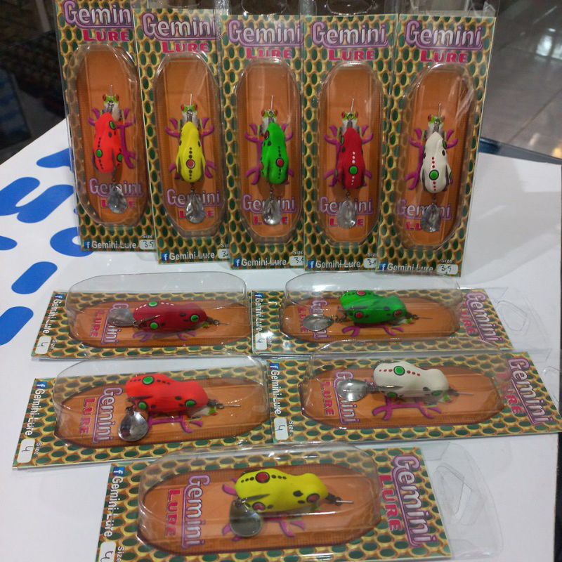 soft frog gemini lure lengkap ukuran