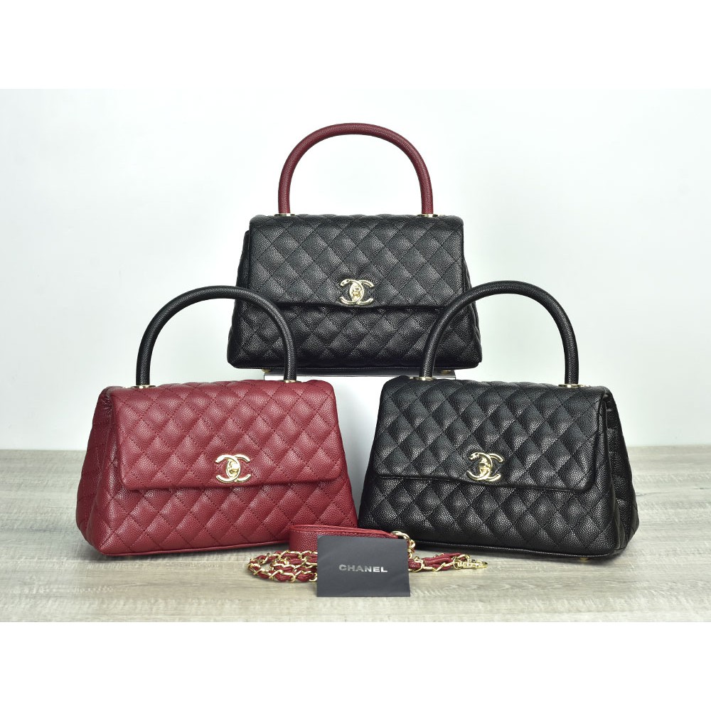Tas Chanel Coco Top Handle Caviar Small Semprem AC2012