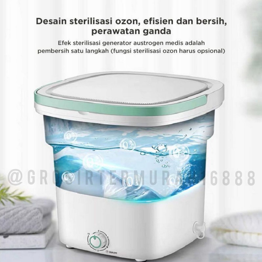 MESIN CUCI PORTABLE MESIN CUCI LIPAT MINI FOLDING WASHING MACHINE KAPASITAS 2,0kg