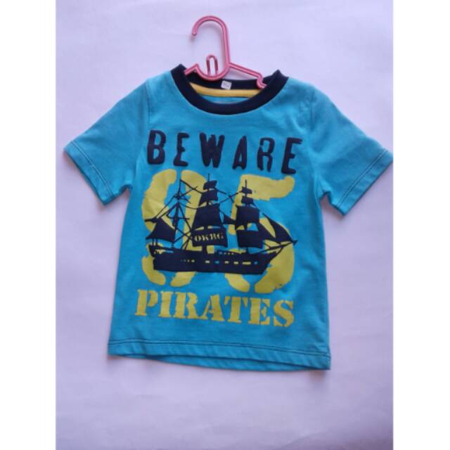 Kaos anak cowo oshkosh biru laut kapal biru