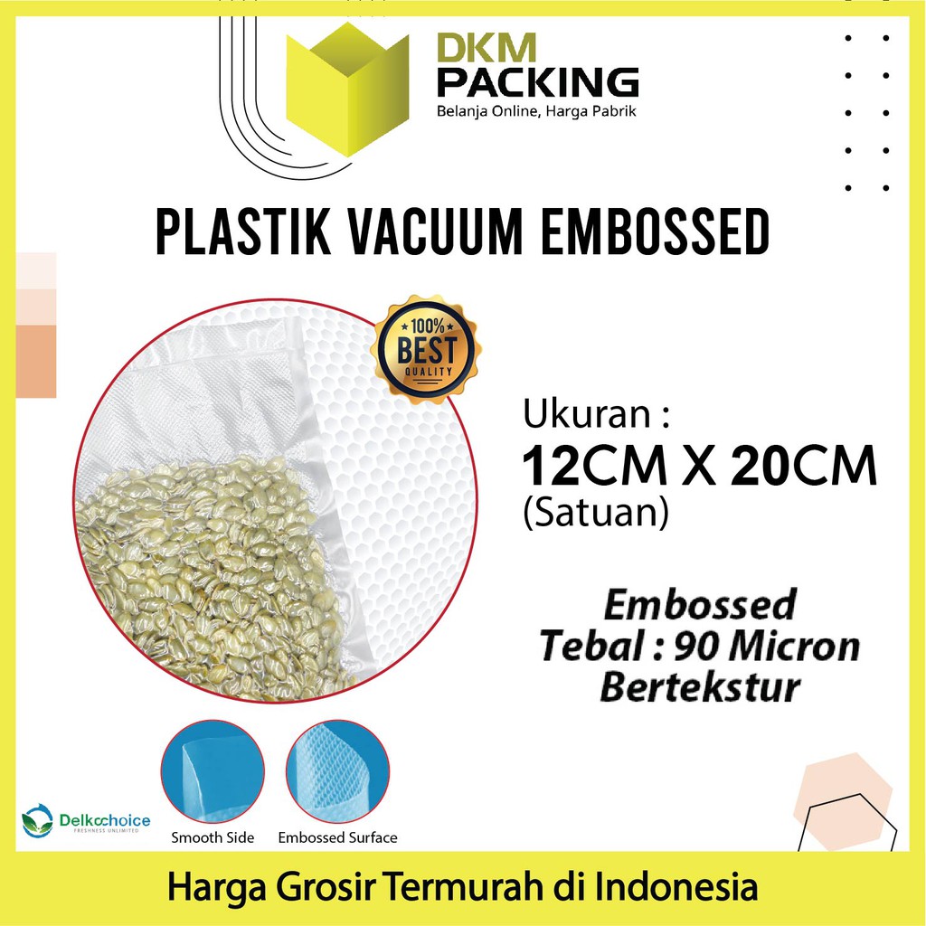 Jual Vacuum Bag Makanan X Cm Emboss Plastik Vakum Sealer Makanan