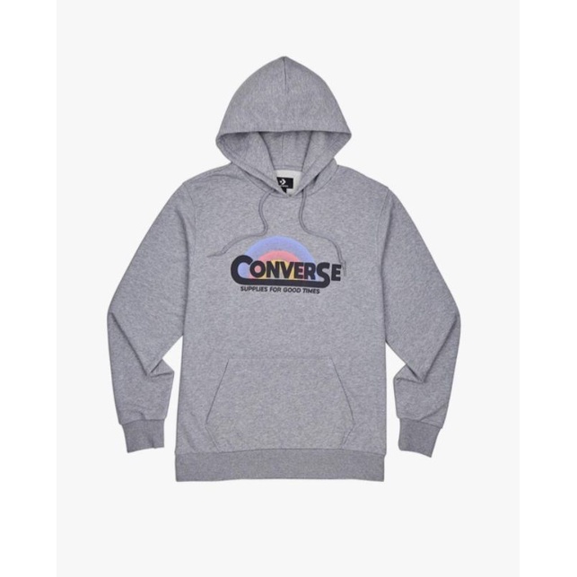 Hoodie Converse Grey Logo Script