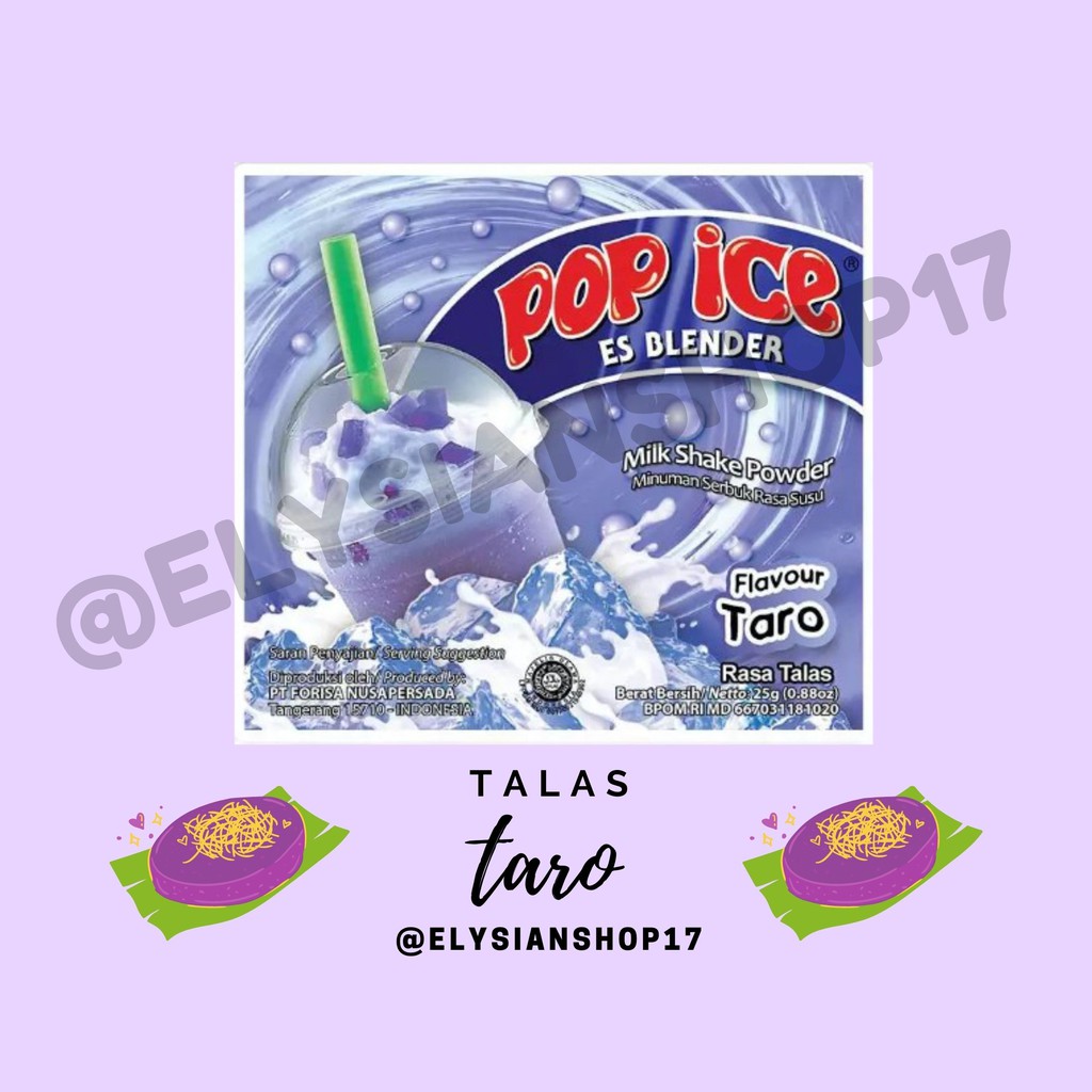 

Pop Ice Taro / Talas 1 Renceng (10 Sachet)