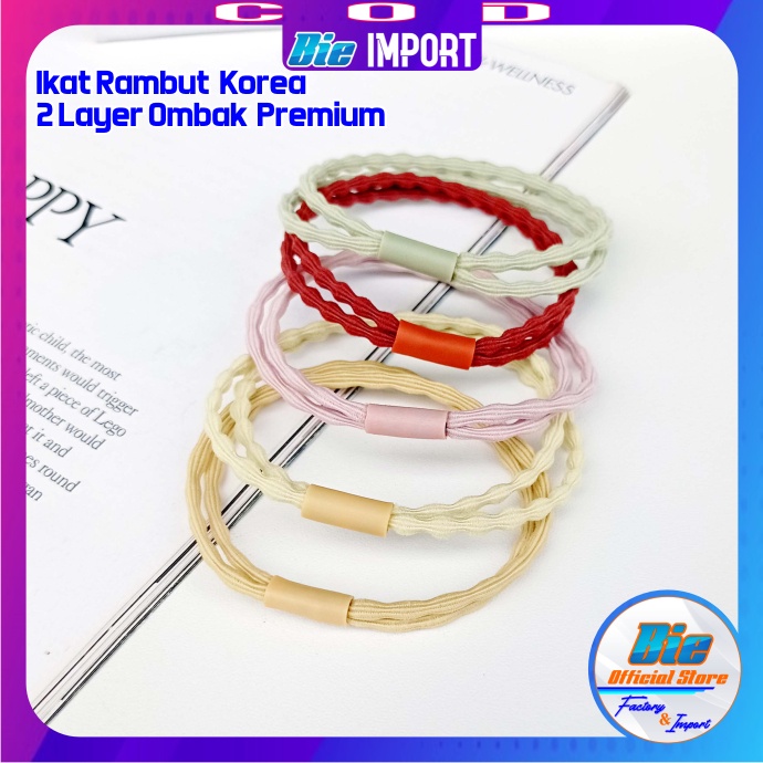 Ikat Rambut Korea 2 Layer Premium Oval Impor Best Seller