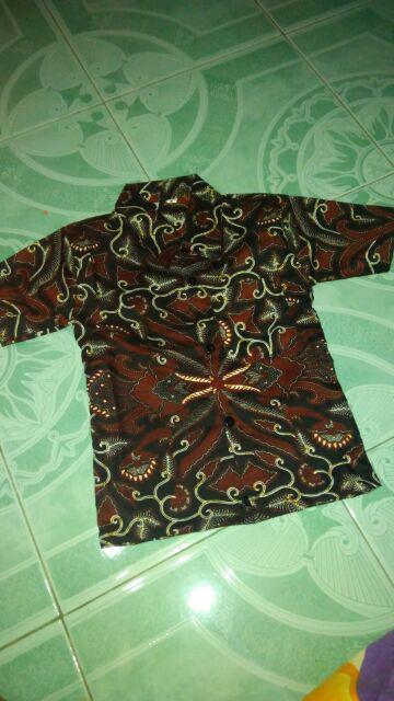 Batik Khan - Couple Ayah Anak Kidz Batik Anak Kemeja Pria Motif Gading Mas