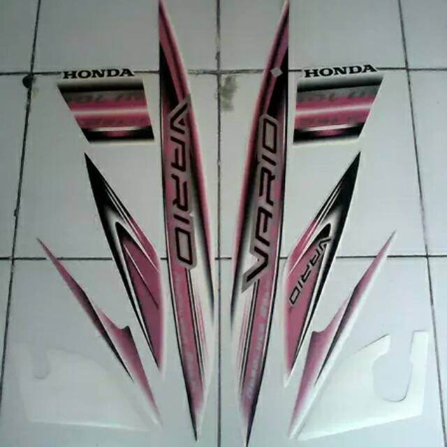 Striping vario 110 2008 putih pink