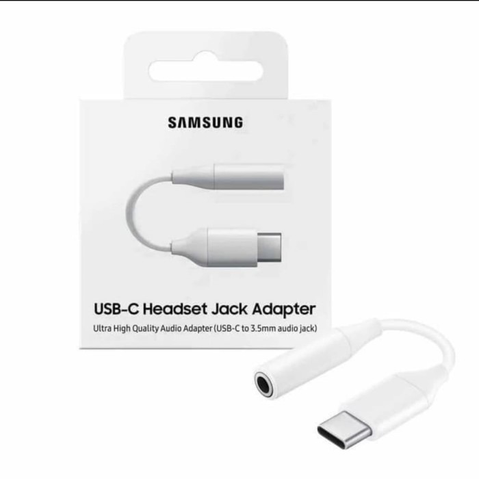 ADAPTER/CONVERTER SAMSUNG AUDIO SAMBUNGAN HEADSET TYPE USB-C TO JACK 3.5MM ORIGINAL 100%