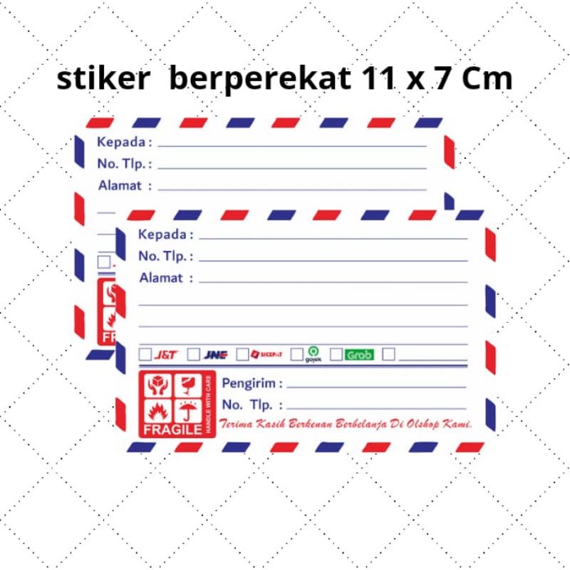 

Stiker Pengiriman Alamat Corak Pos