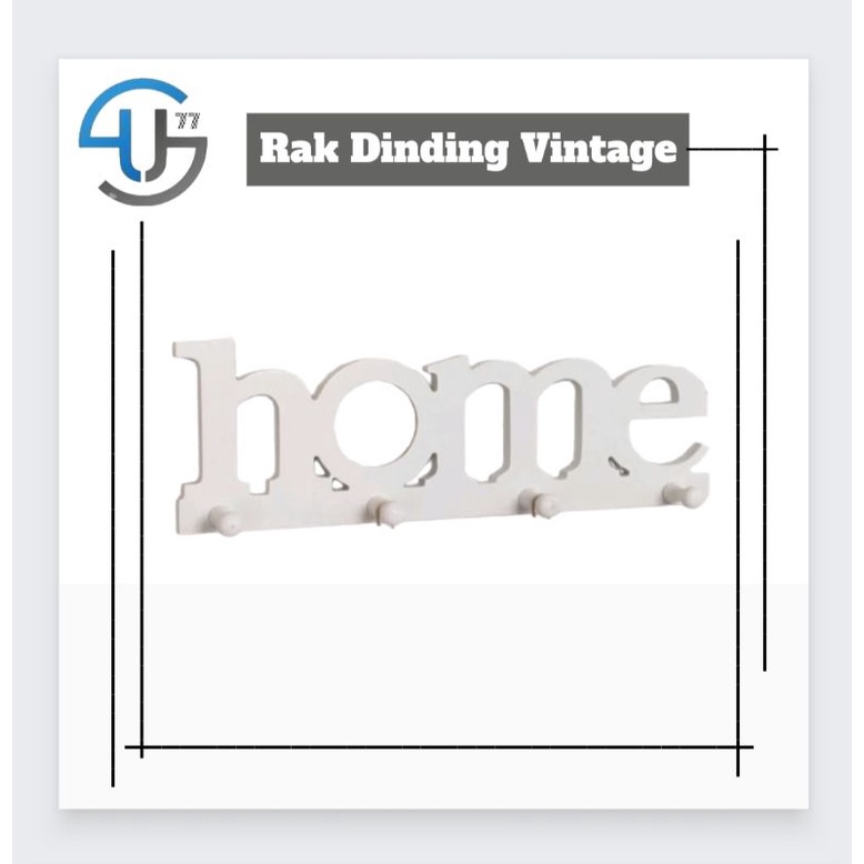 US163 Rak Dinding Vintage Motif HOME By Toko Haji Usman