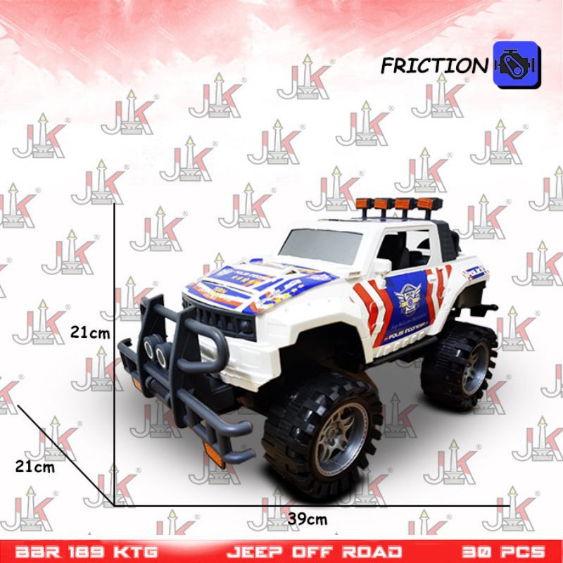 Mainan Mobil Polisi Jeep Besar Tanpa Baterai Rock Crawler