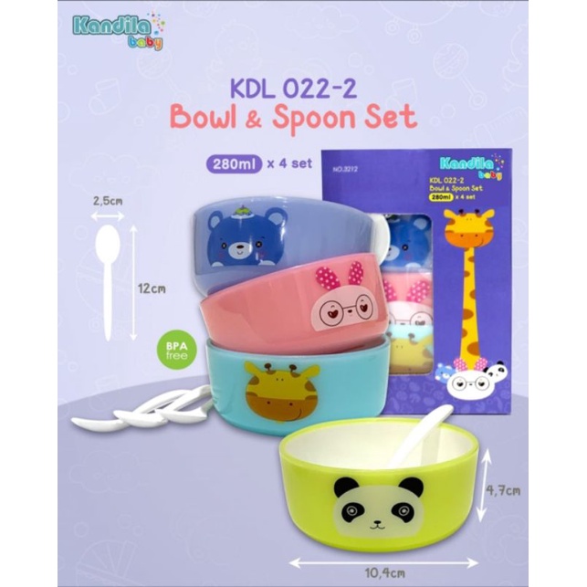KANDILA BOWL & SPOON SET KDL 022-2 280ML