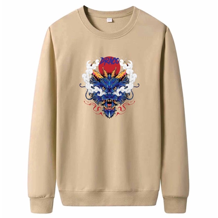 Sweater Crewneck Pria Draco Golden Fleece Size M - XXL