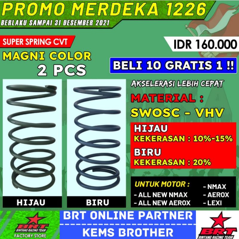 PER CVT BRT ALL MATIC NMAX AEROX  ALL NEW NMAX ALL NEW AEROX LEXI MIO 10%-15% DAN 20%