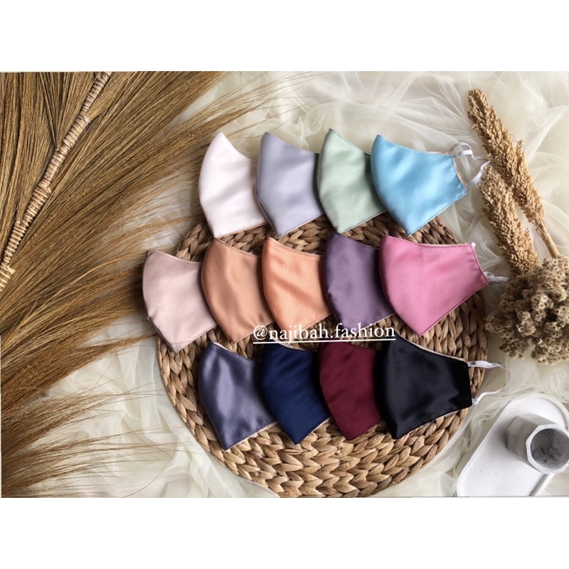 [FREE POUCH] scrunchies satin ❤️ ikat rambut korea